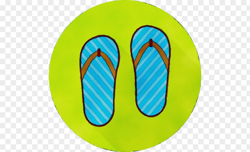 Oval Shoe Flip-flops Footwear Yellow Green Slipper PNG