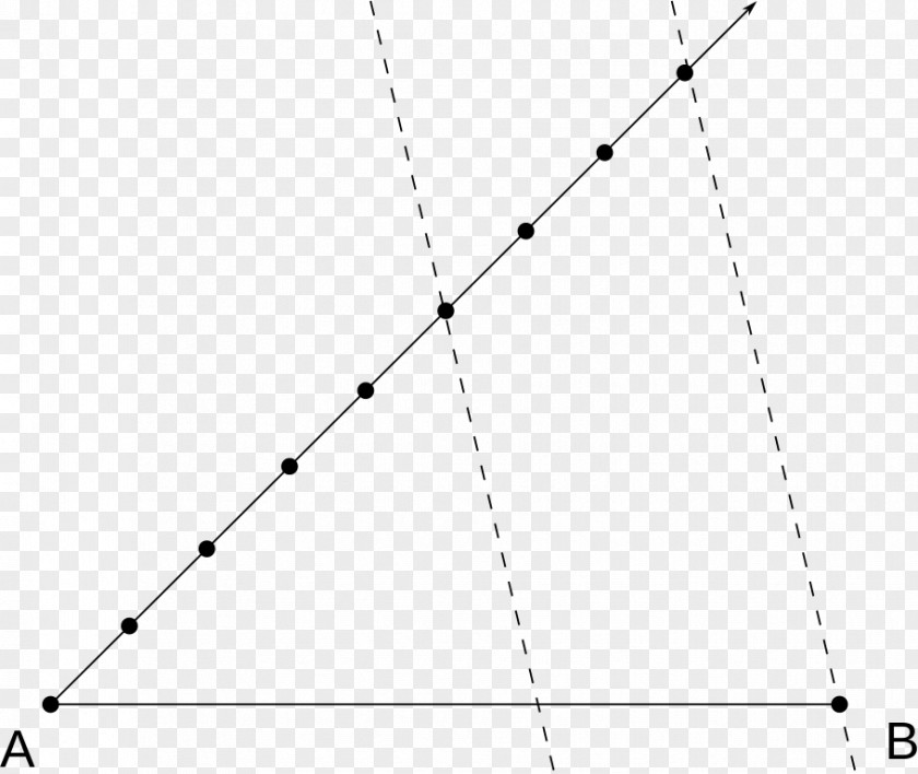 Triangle Intercept Theorem Line Segment Ratio PNG