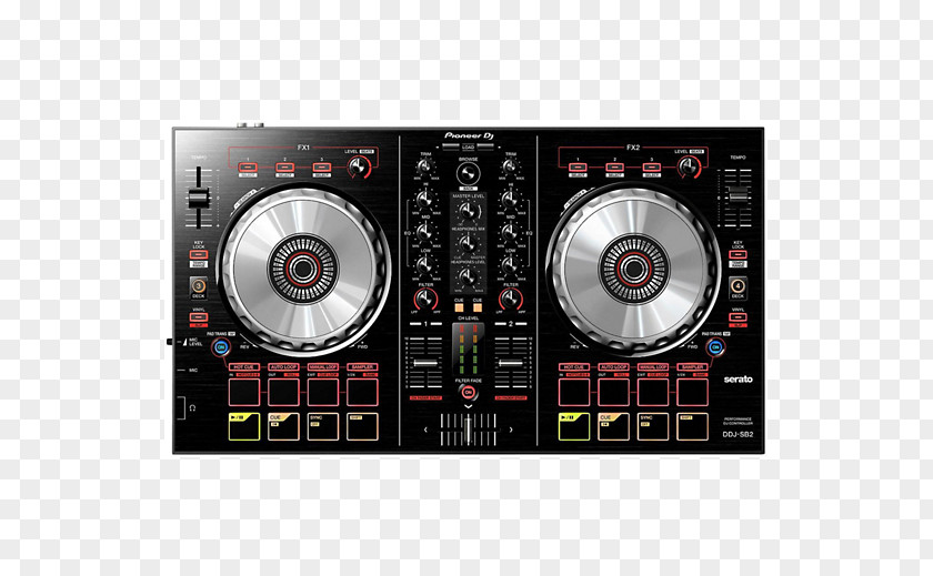DJ Controller Disc Jockey Pioneer DDJ-SB2 Serato Audio Research PNG