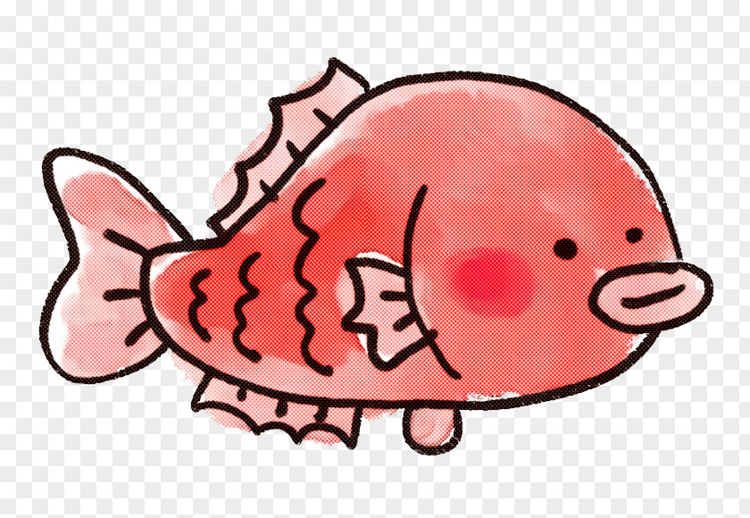 Fish Pink Cartoon Mouth PNG