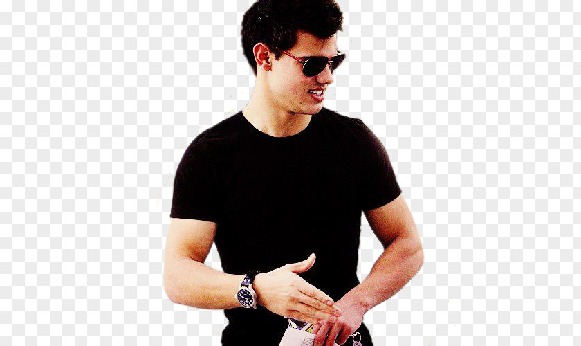 Taylor Lautner Sunglasses T-shirt Shoulder Sleeve PNG
