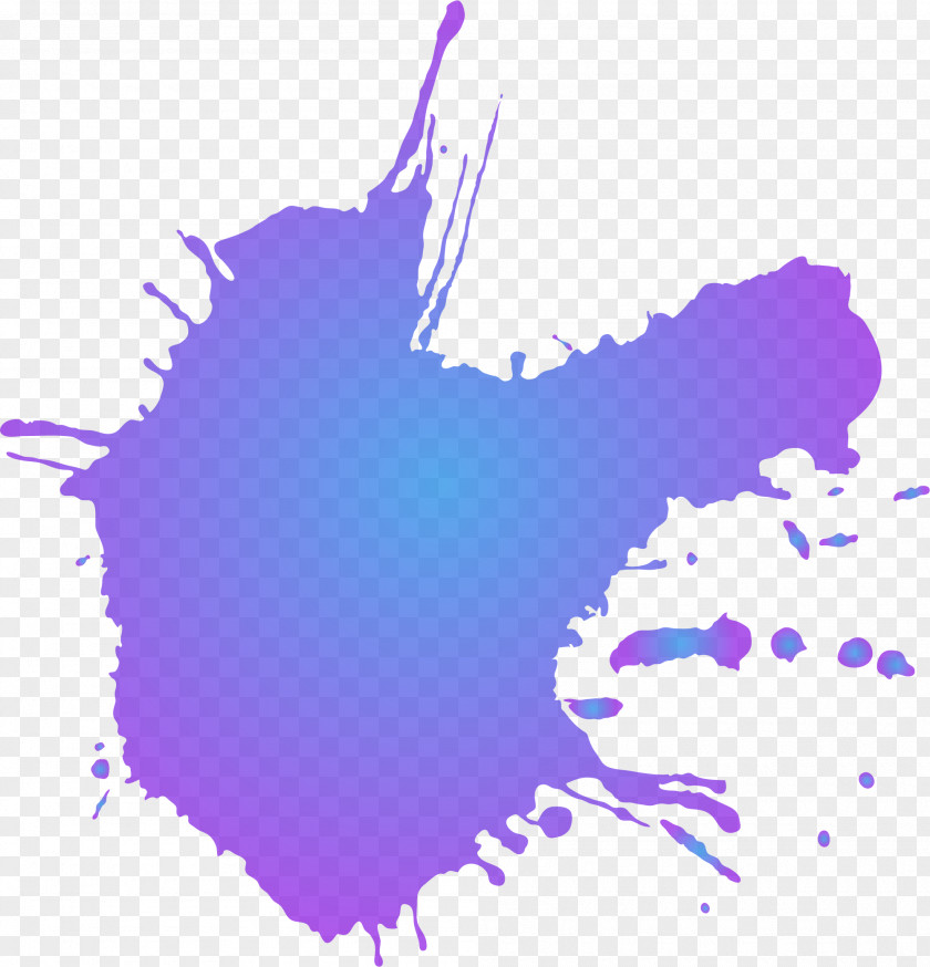 Abstract Purple Water Beach Ink Color Clip Art PNG