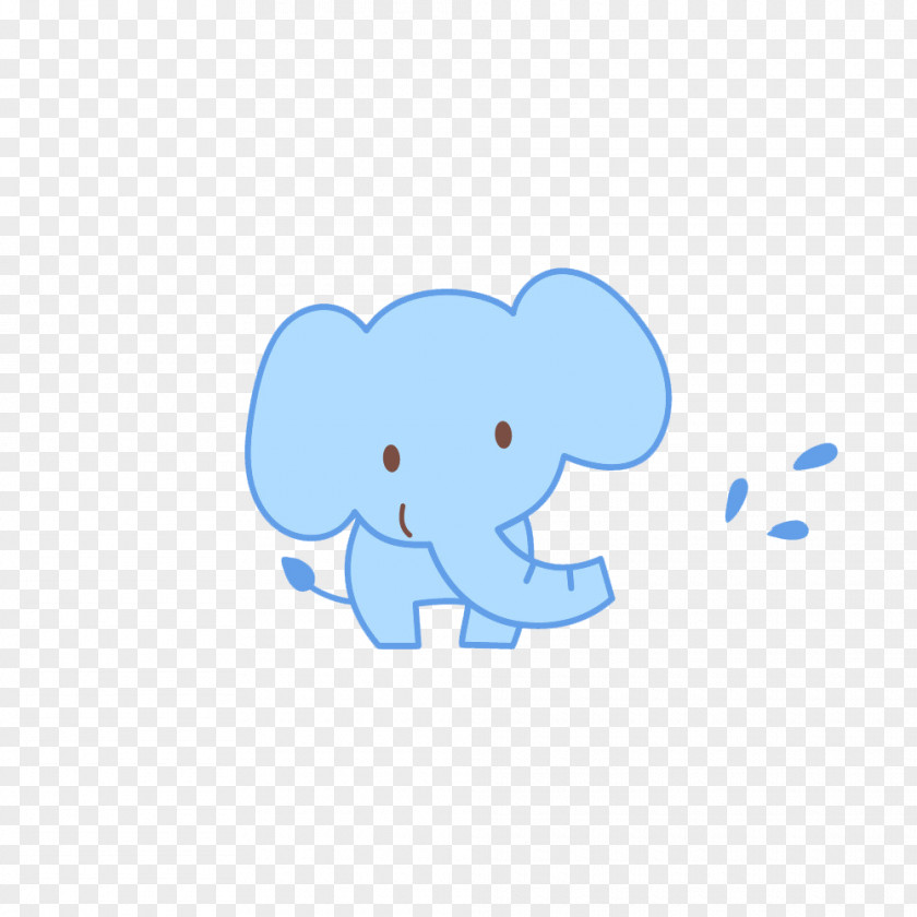 Cute Baby Elephant Cartoon Drawing Illustration PNG