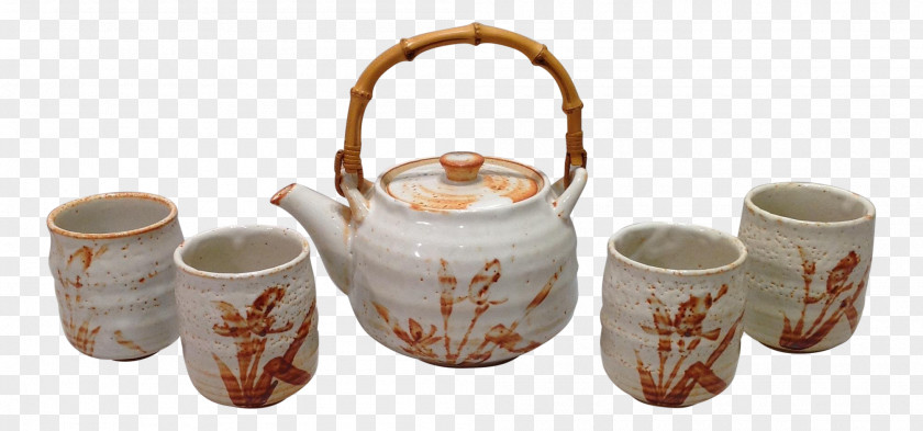 Tea Set Jug Pottery Ceramic Teapot PNG