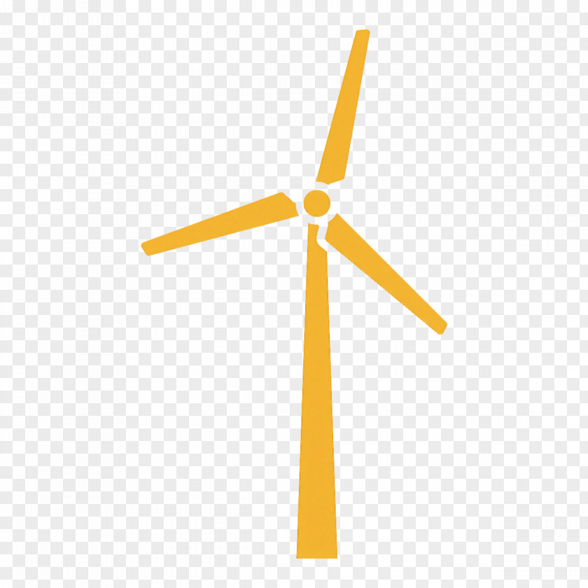 Wind Yellow Windmill Turbine PNG