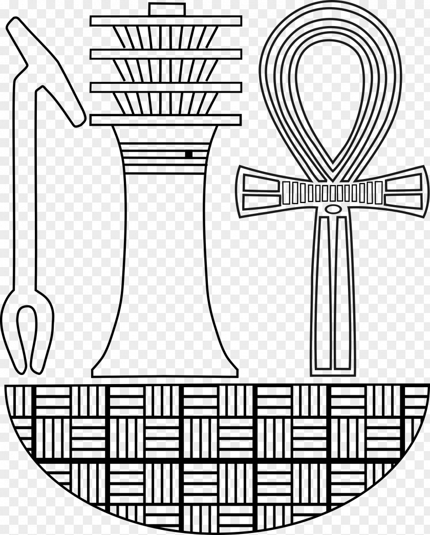 Egypt Ancient Djed Ankh Was-sceptre Eye Of Ra PNG