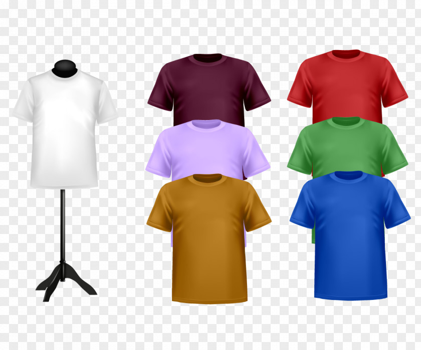 Vector T-shirt Kind Of Clothing Color Template PNG
