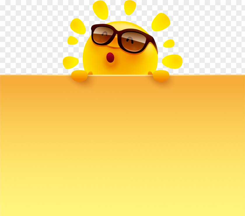 Yellow Sun Label PNG