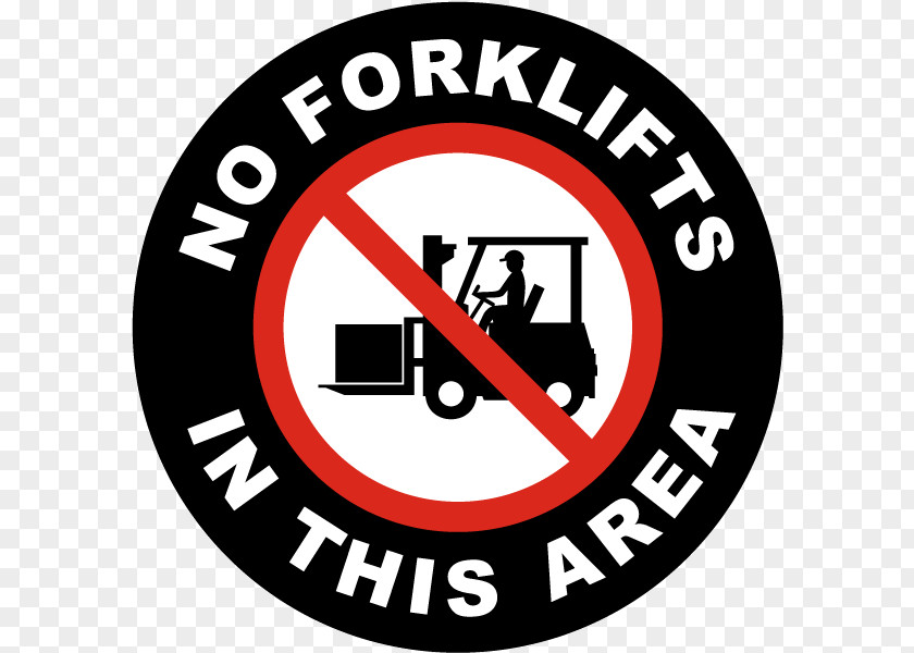Not Allowed Forklift Operator Signage Floor PNG