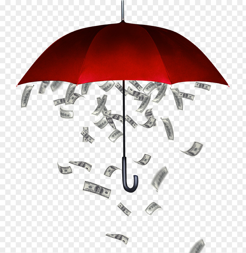 Red Umbrella And Banknotes Money Banknote Icon PNG