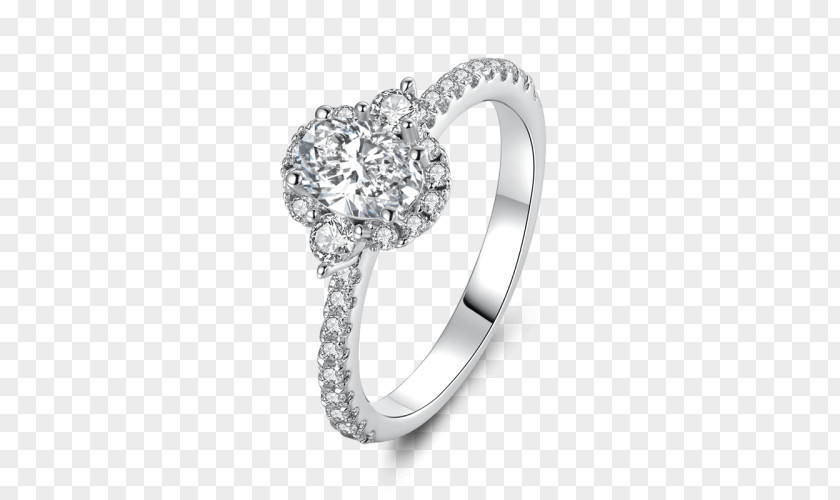Silver Ring Wedding Diamantaire Love PNG