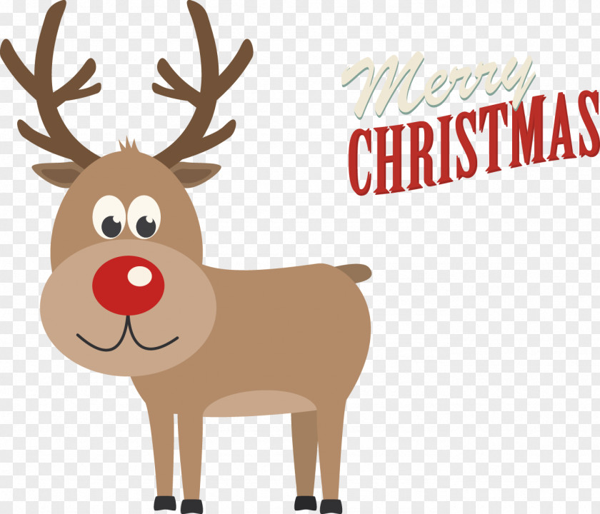 Vector Hand-drawn Cartoon Moose PNG