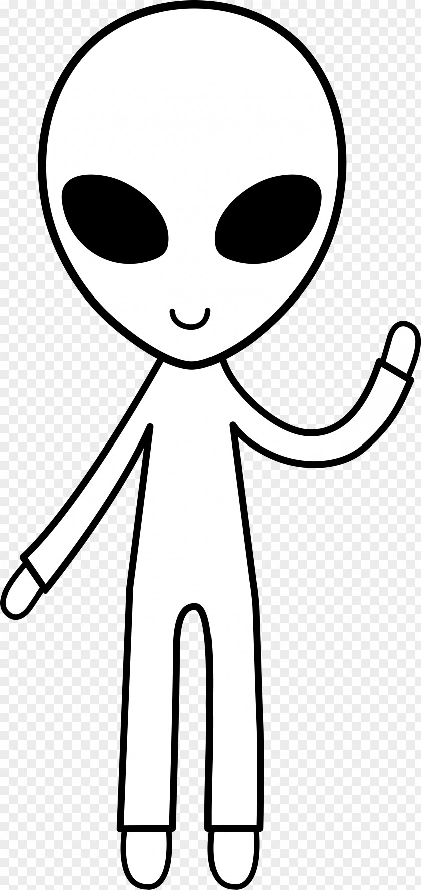 Aliens Cliparts Alien Extraterrestrial Life Black And White Cartoon Clip Art PNG