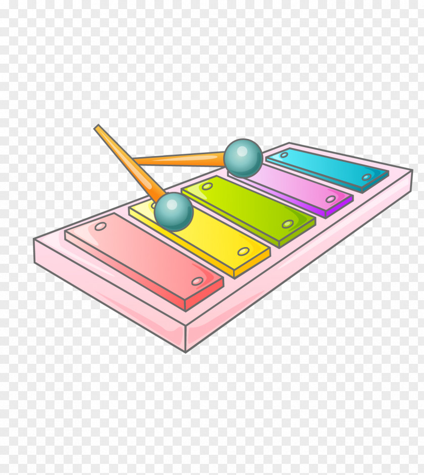 Colored Cartoon Musical Instruments PNG