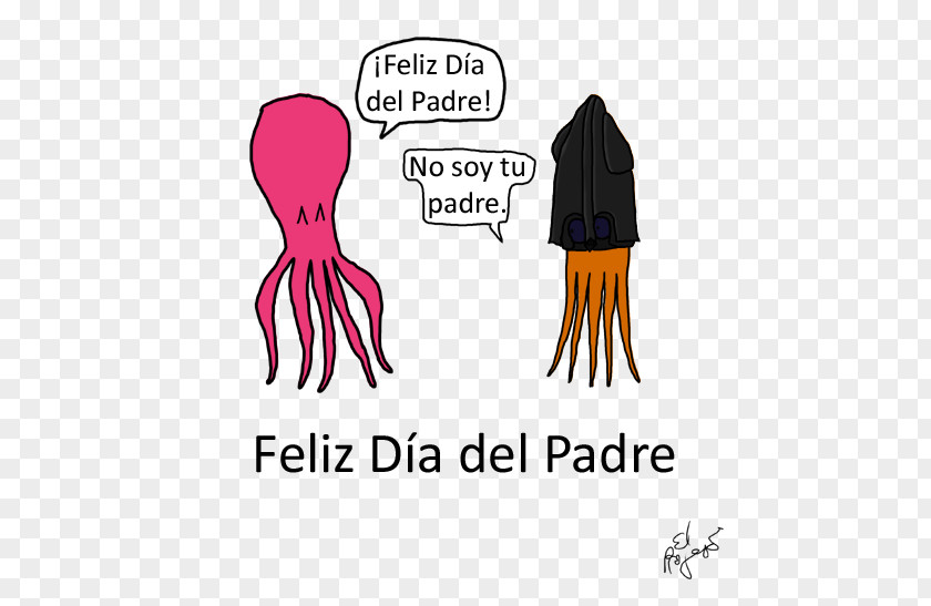 Father's Day Squid Octopus Logo PNG