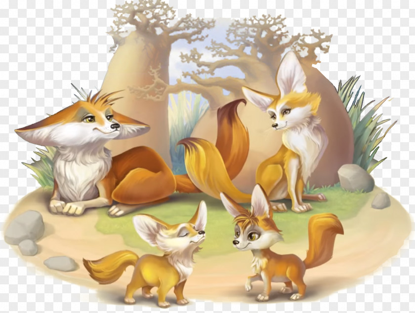 Fennec Fox Township Red Animal PNG