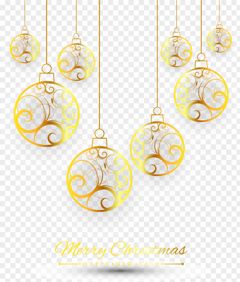 Gold Pattern Ball Ornaments Christmas Decoration Ornament PNG