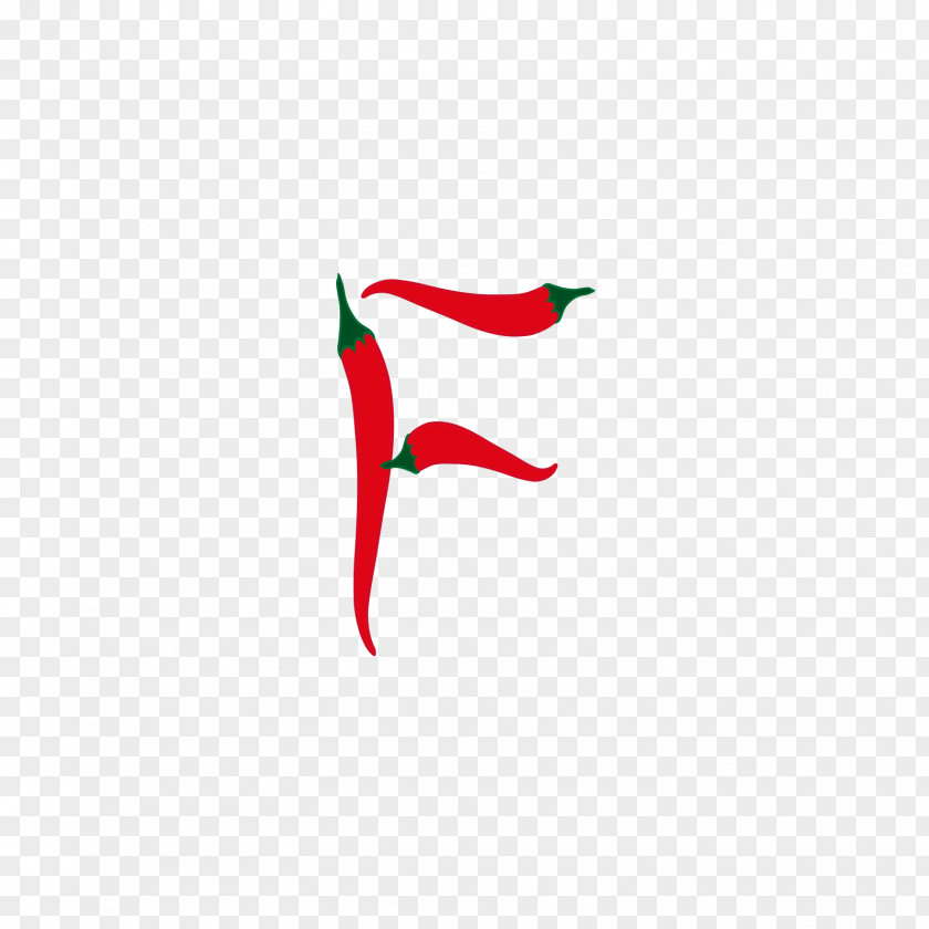 Pepper Alphabet F Letter Font PNG