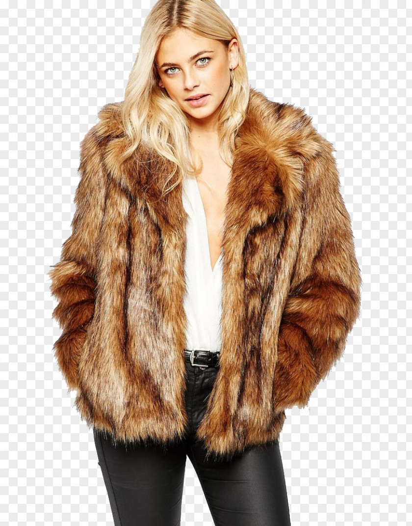 Warm Fur Fake Clothing Coat Jacket Fashion PNG