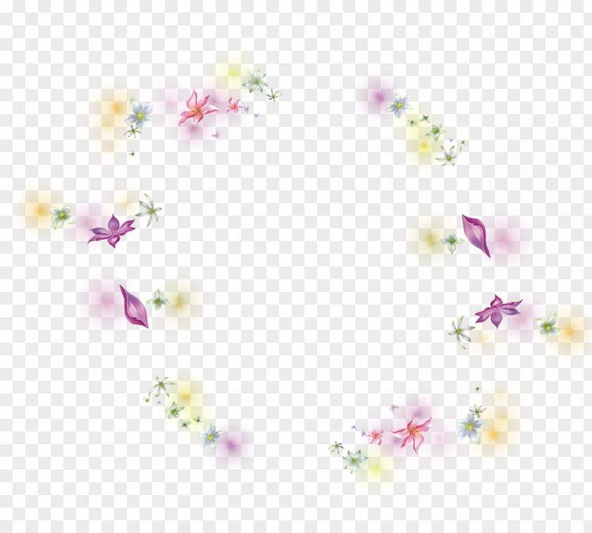 Hand-painted Flowers Glow Effect Elements Light Halo Transparency And Translucency PNG