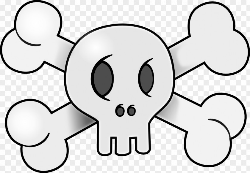 Skull Line Art Cartoon Clip PNG