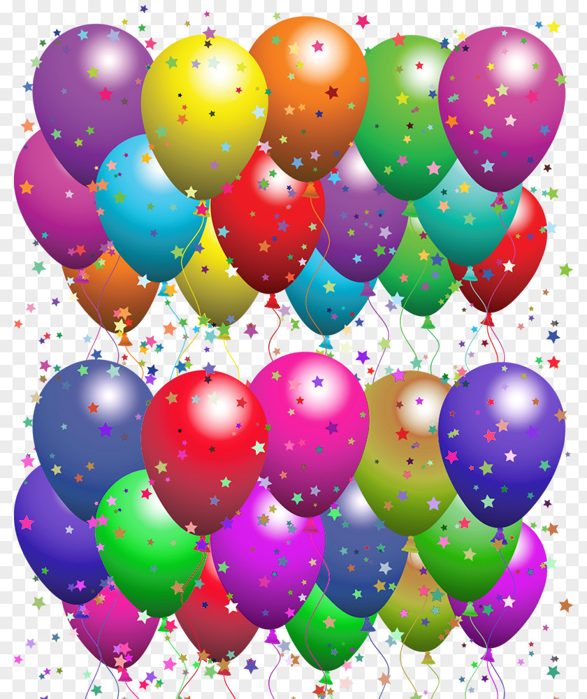 Colored Stars A Lot Of Balloons Happy Birthday To You Greeting Card Balloon Wish PNG