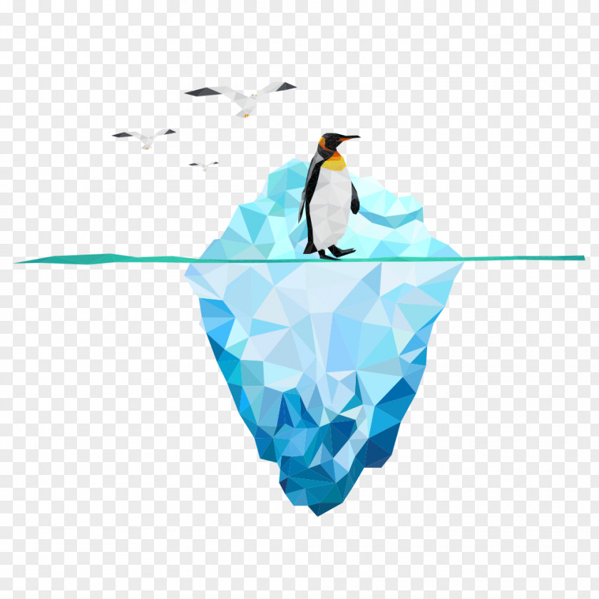 Iceberg Penguin Geometry PNG