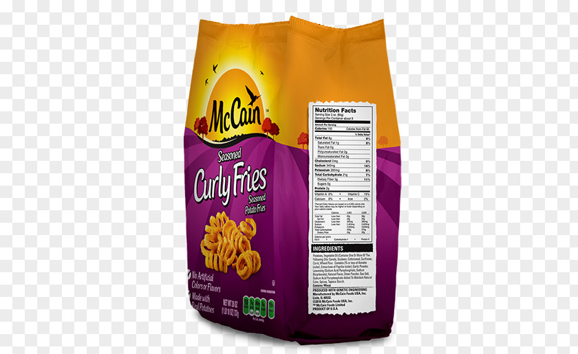 Spiral Potato French Fries Breakfast Cereal Nutrition Facts Label Calorie PNG