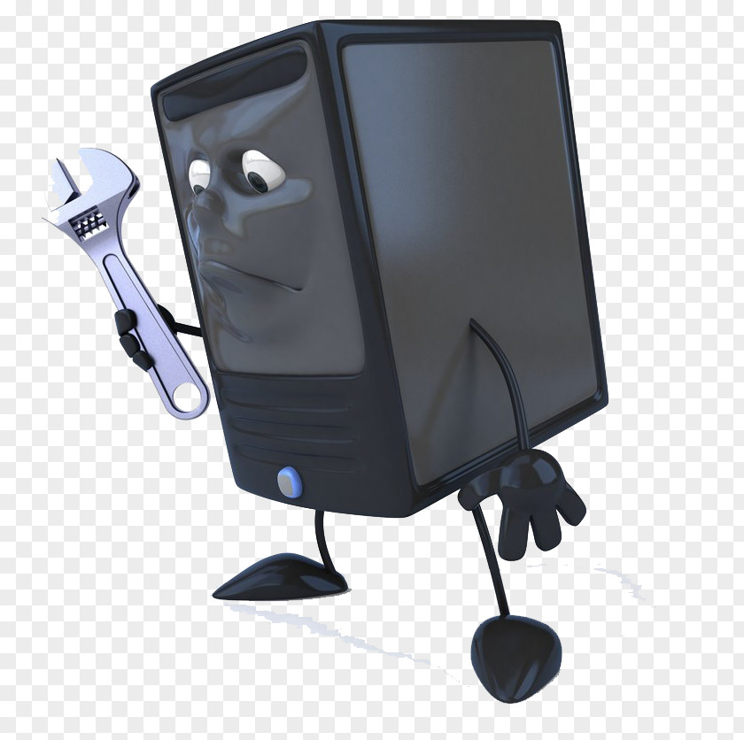 Computer Host Take Wrench Speakers 3D Graphics PNG