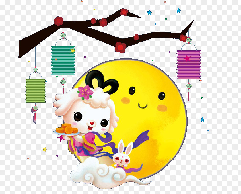 Mid Rabbit Mooncake Mid-Autumn Festival National Day Of The Peoples Republic China Traditional Chinese Holidays Poster PNG