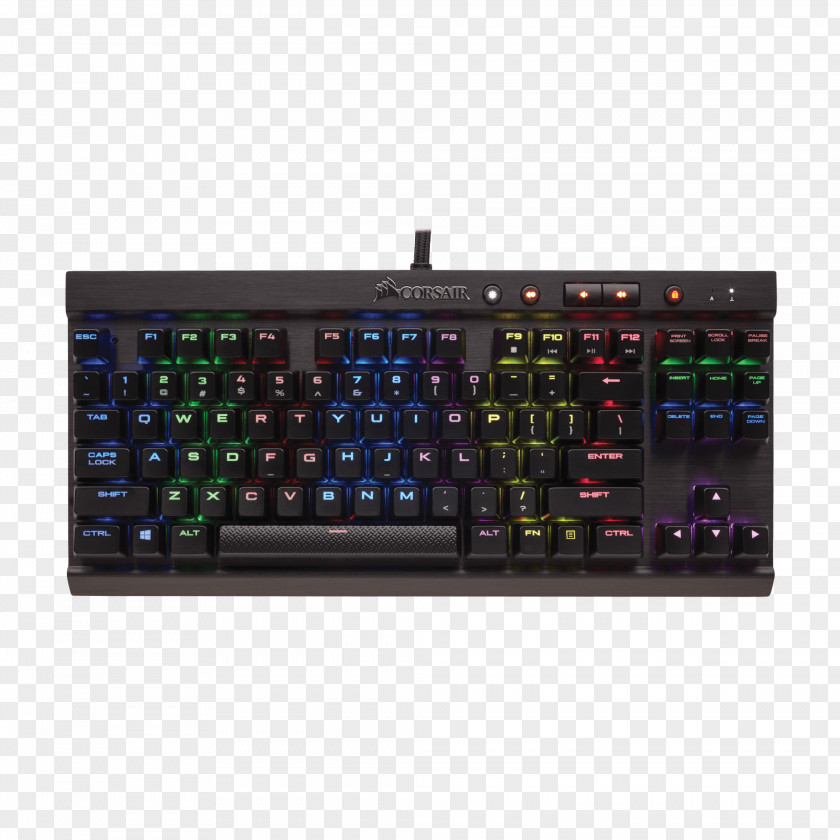Corsair Computer Keyboard Gaming K70 Cherry MX RGB Rapidfire Speed Ch-9110014-es K65 Clavier Mécanique Compact PNG
