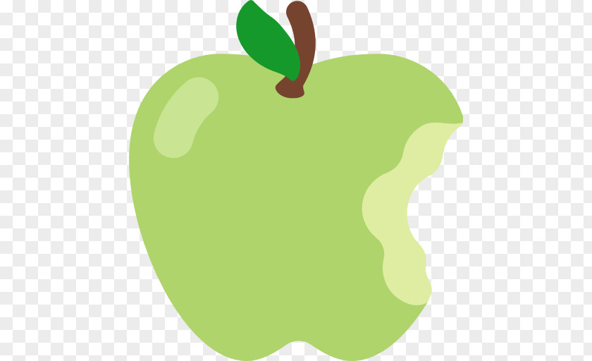 Green Apple Color Emoji Emoticon Sticker PNG
