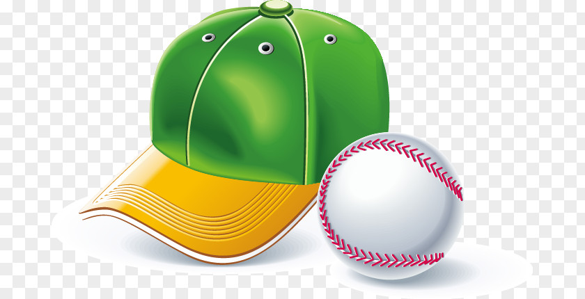 Green Baseball Cap White Ball Pattern Euclidean Vector Icon PNG