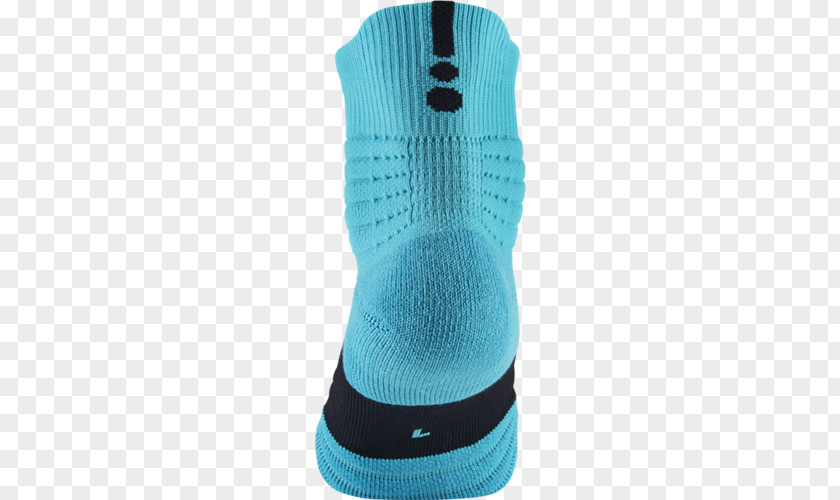 Nike Sock Shoe Basketball Teal PNG