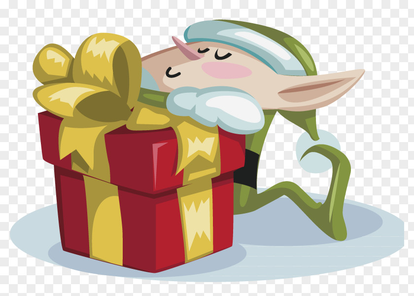 Creative Christmas Santa Claus Card Gift Elf PNG