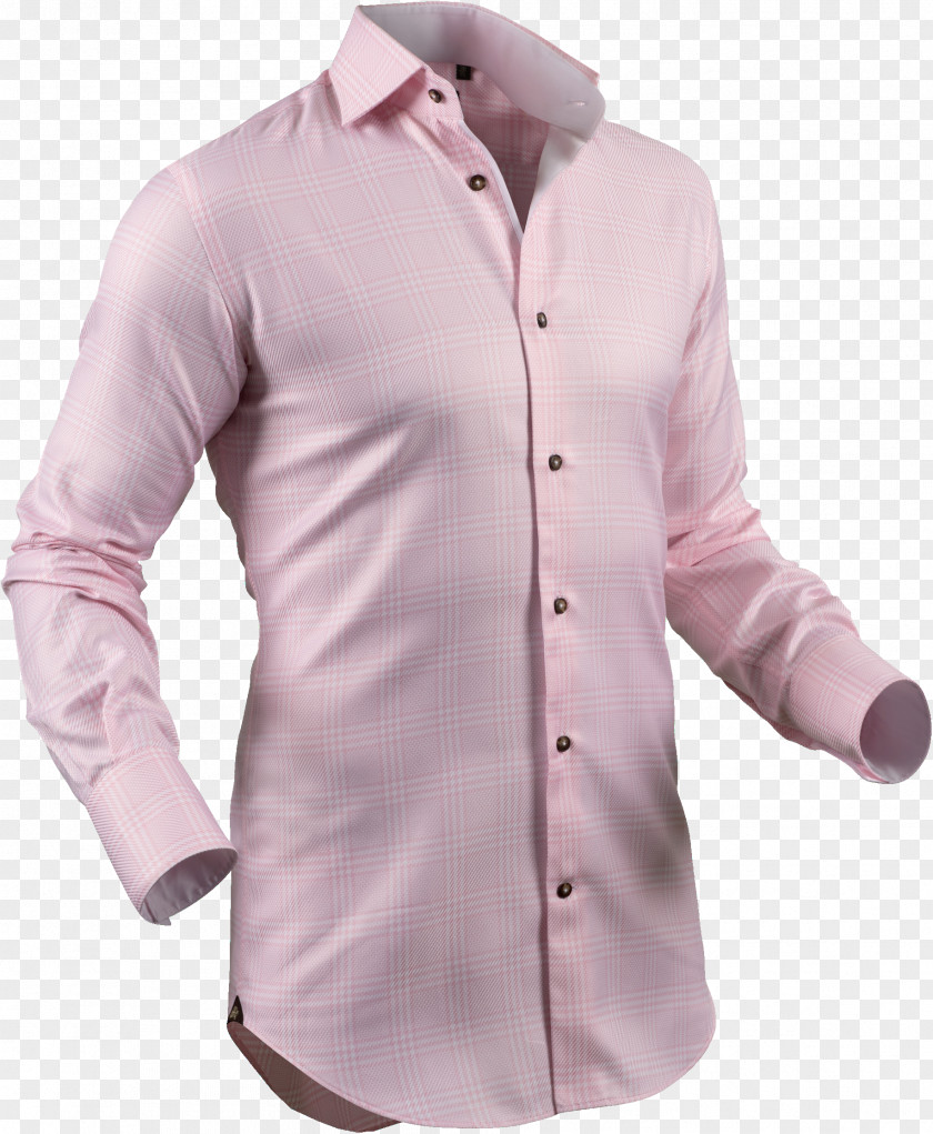 Dress Shirt Blouse Pink M PNG