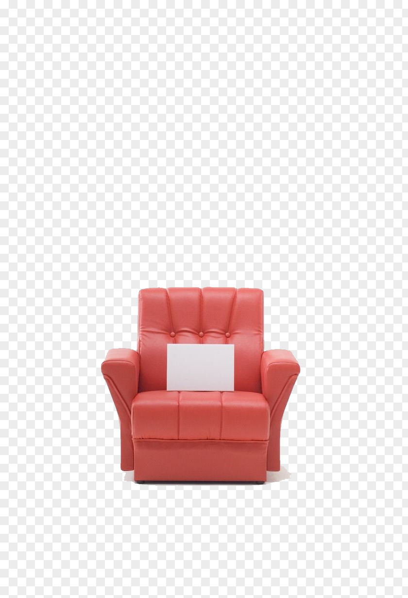 Red And White Leather Armchair Sofa Couch Chair Computer File PNG