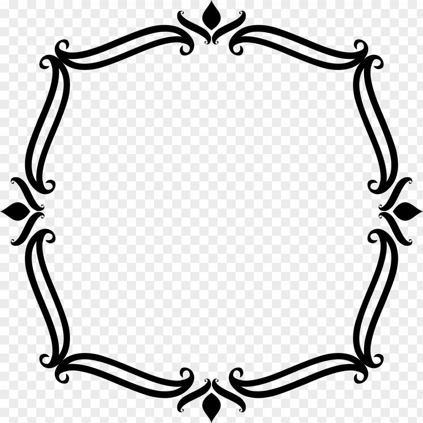 Ornament Frame Black And White Monochrome Photography PNG