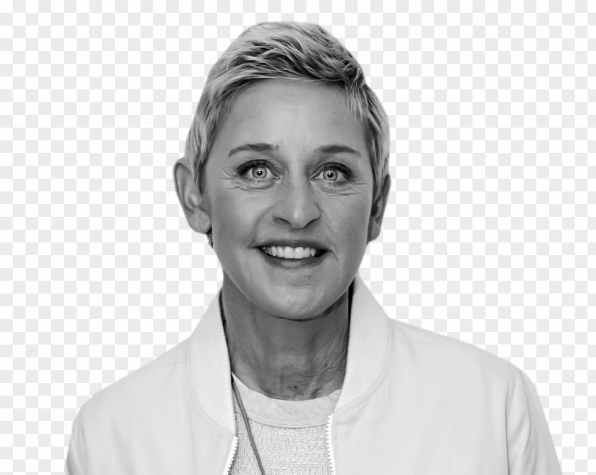Actor The Ellen DeGeneres Show Black And White Celebrity Television PNG