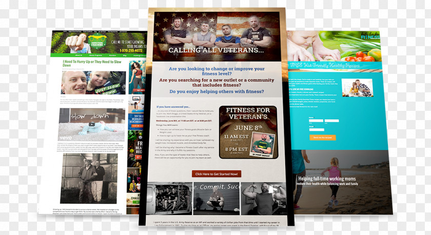 Gym Landing Page Multimedia Display Advertising Brand Product PNG