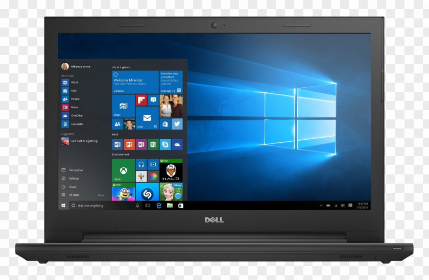 Laptop Dell Inspiron Intel Core PNG