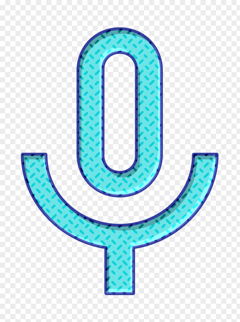 Symbol Turquoise Mic Icon None PNG