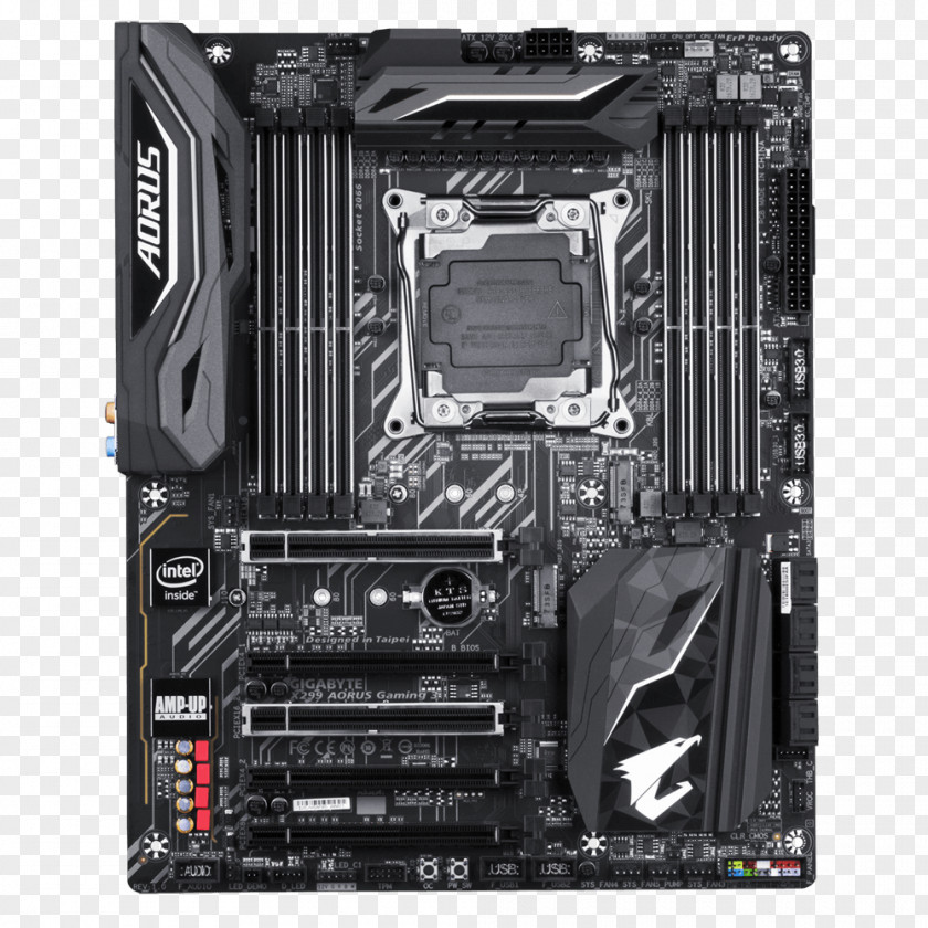 Computer LGA 2066 Intel X299 TOP Gaming Motherboard AORUS 9 CPU Socket PNG