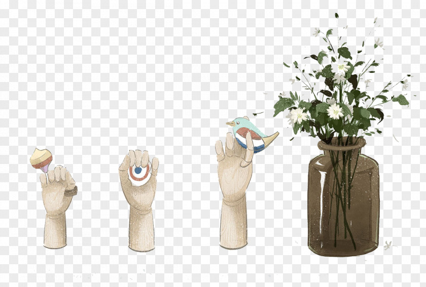 Creative Hand Painted Vase Creativity PNG