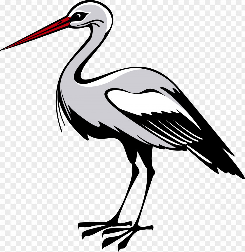 Stork White Oriental Symbol PNG