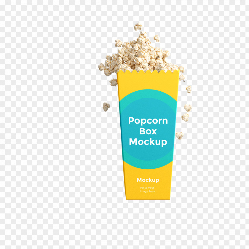 Yellow Popcorn Packaging And Labeling Snack PNG