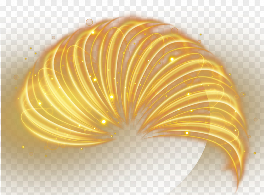 Decorative Golden Light Effect Euclidean Vector PNG