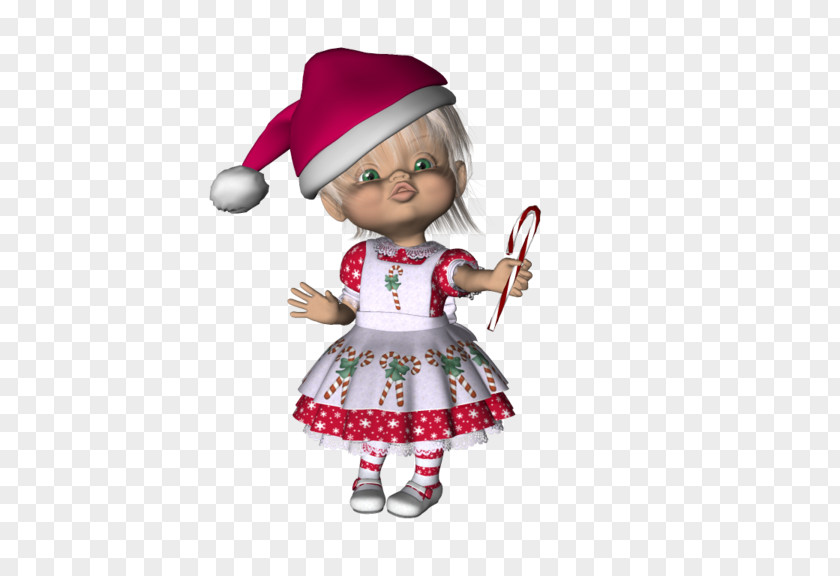 English Wordart Christmas Ornament Doll Character PNG
