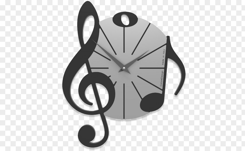 Musical Note Clef Treble Clock PNG