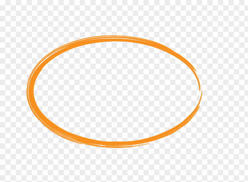 Orange Oval Border Circle Area Pattern PNG